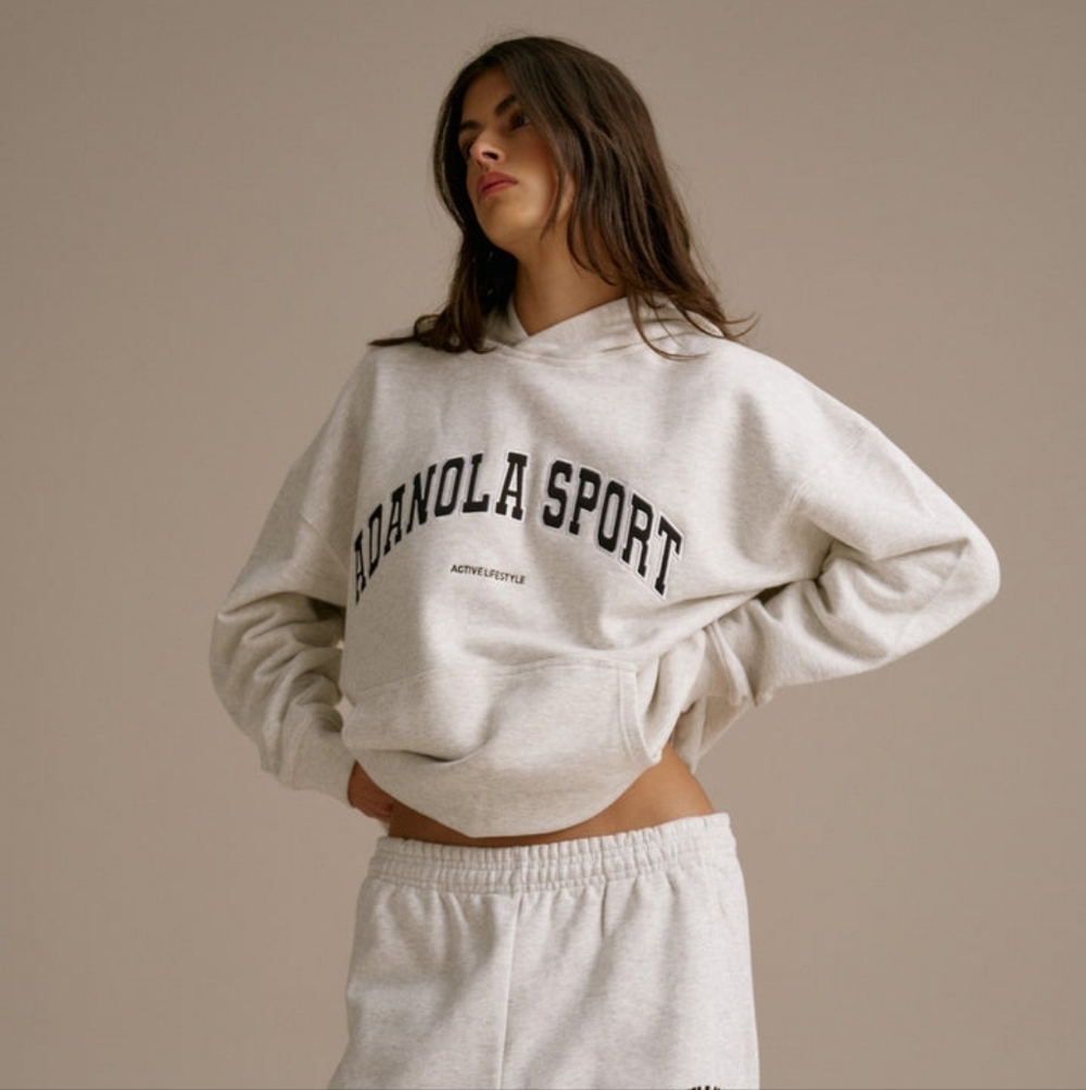 AS Oversized Hoodie - Light Grey Melange